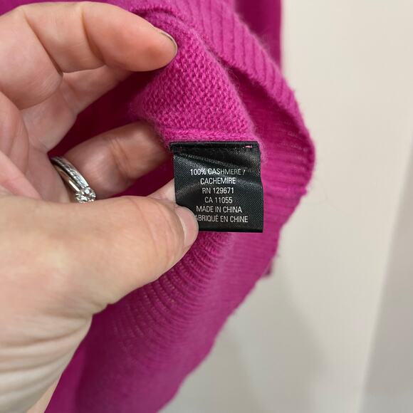 360Cashmere Pink Crewneck Sweater Soft Lightweight Luxury Knit Women’s Sz S - Picture 4 of 6